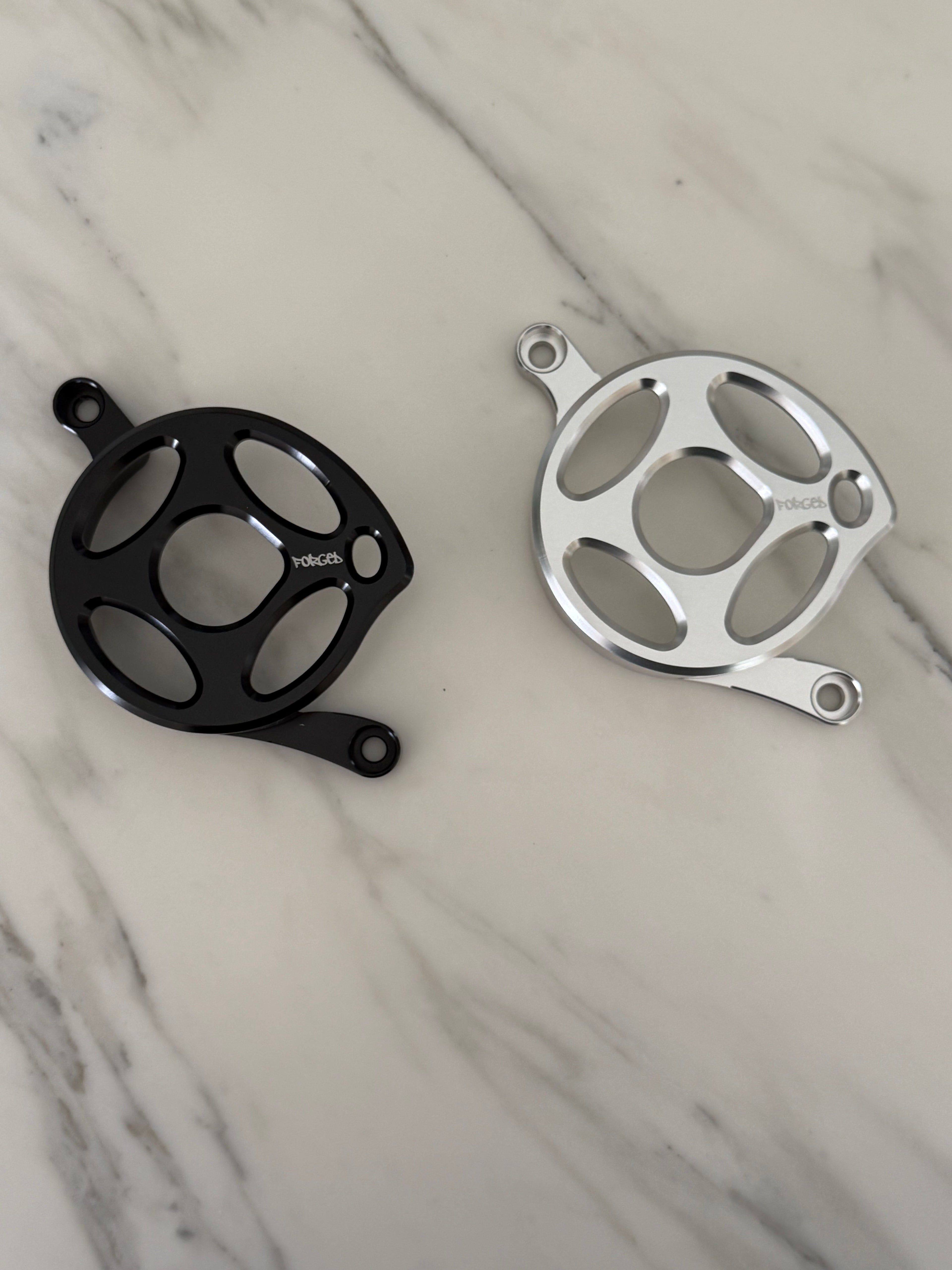 Surron Light Bee X & E-Ride Metal Motor Cover | CNC Upgrade Replacement (Black & Chrome)