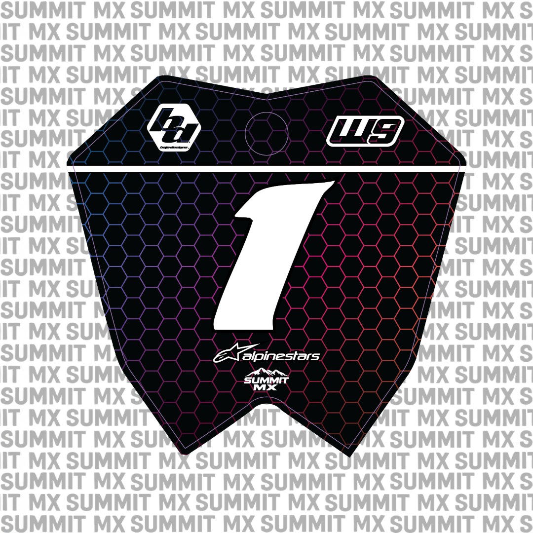 Hex Number Plate Decal
