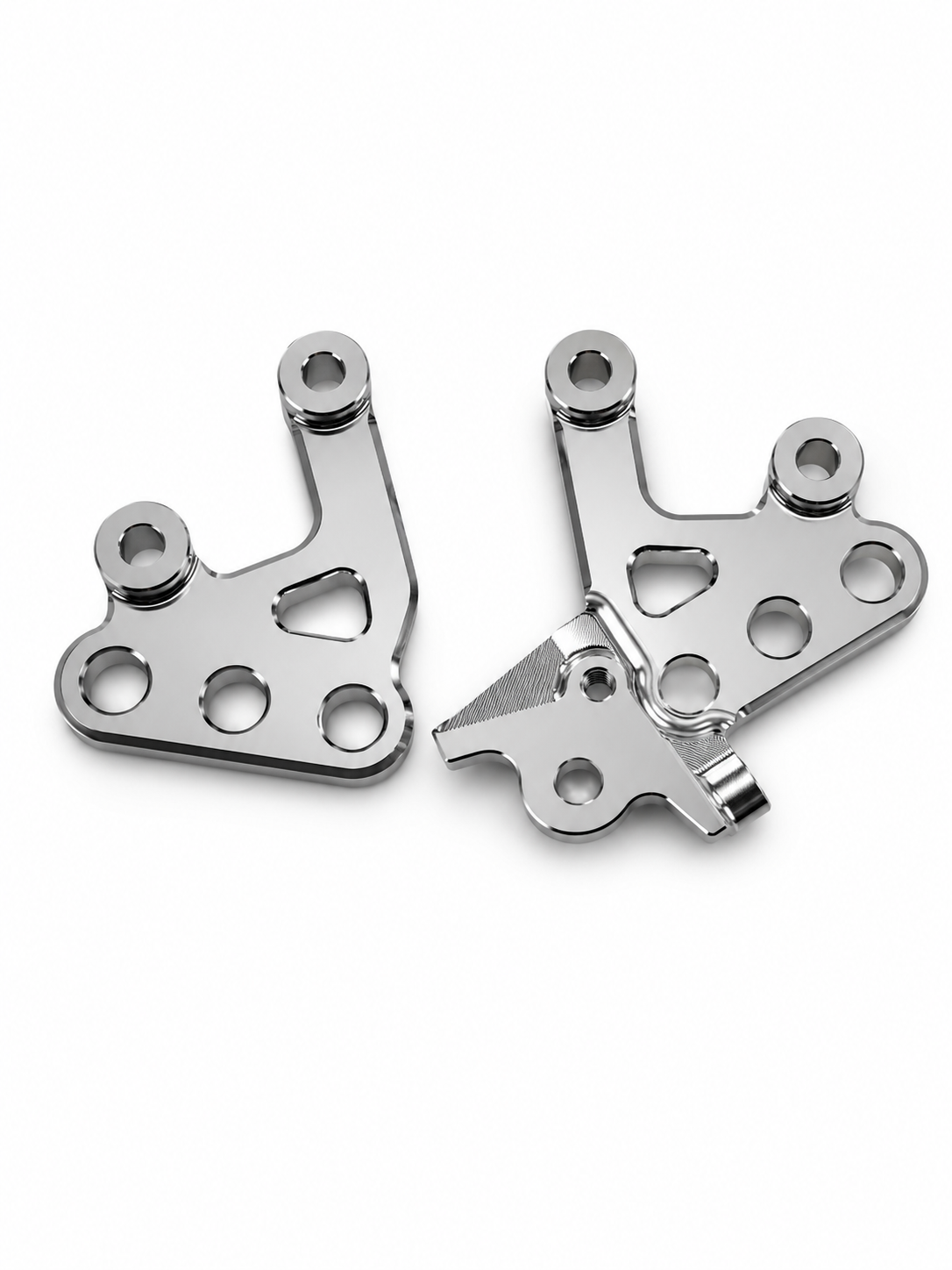 Chrome Silver Foot Peg Brackets for Sur-Ron Light Bee X & E-Ride Pro – Heavy Duty Upgrade
